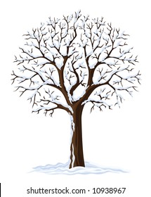 Tree Without Leaves Dry Wood Stock Vector (Royalty Free) 1047570067