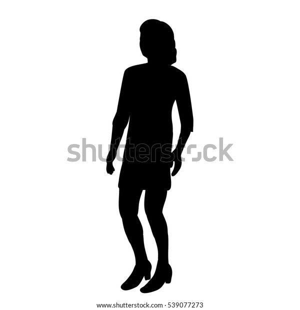 Vector Silhouette Woman Stock Vector (Royalty Free) 539077273 ...