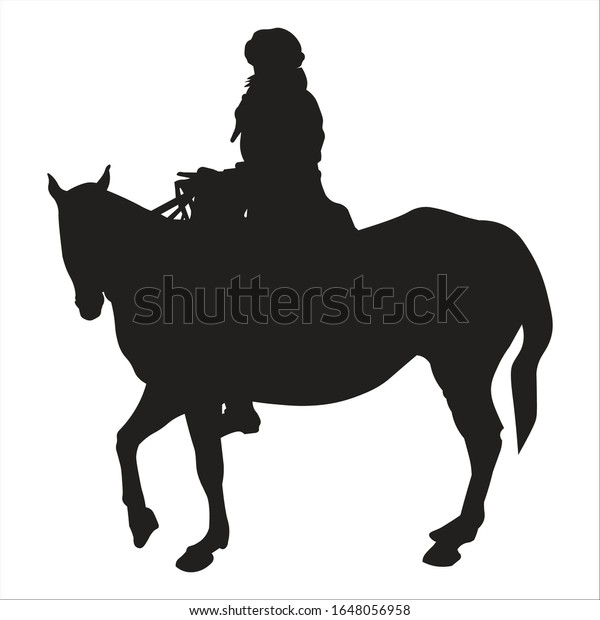 Download Vector Silhouette Woman Girl Horse Rider Stock Vector Royalty Free 1648056958