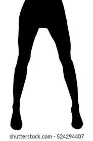 Vector Silhouette Woman Legs On White Stock Vector (Royalty Free ...