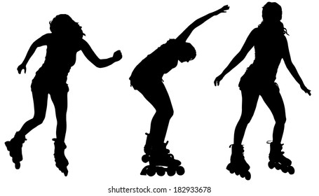 Rollerblader Silhouette Images, Stock Photos & Vectors | Shutterstock