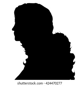 Vector Silhouette Woman On White Background Stock Vector (royalty Free 