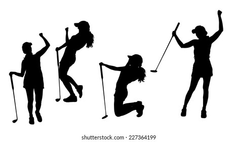 Female Golf Swing Silhouette Hd Stock Images Shutterstock