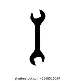 Vector silhouette of wrench vector design and illustration