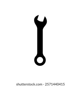 Vector silhouette of wrench vector design and illustration