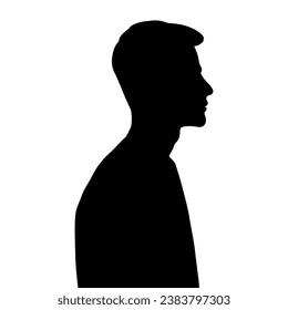 Vektorsilhouette des jungen Mannes.