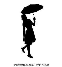 9,011 Girl With Umbrella Silhouette Images, Stock Photos & Vectors ...