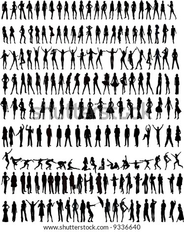 Vector Silhouettes Stock Vector (Royalty Free) 9336640 - Shutterstock