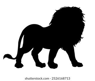 vector silhouettes of animals, lion, elephant, deer, giraffe, eagle, monkey. animal rights day