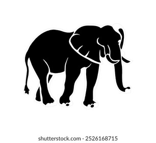 vector silhouettes of animals, lion, elephant, deer, giraffe, eagle, monkey. animal rights day