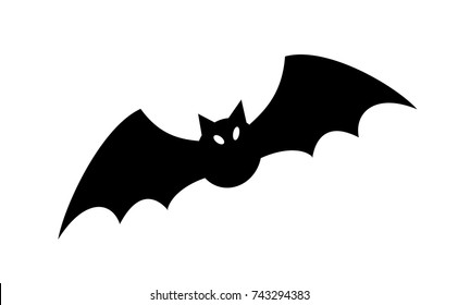Vector silhouettes of bat.Halloween day.