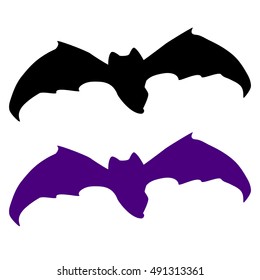Vector silhouettes of bats