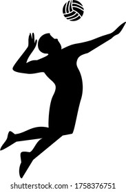 Vektorsilhouetten von Beachvolleyball