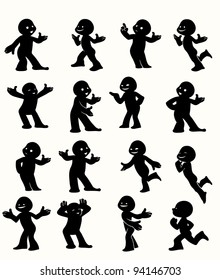 Vector silhouettes in black