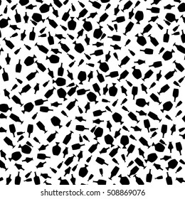 Vector Silhouettes of bottles pattern