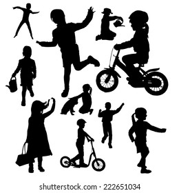 105,044 Kids playing silhouette Images, Stock Photos & Vectors ...