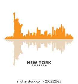 Vector silhouettes of the  city