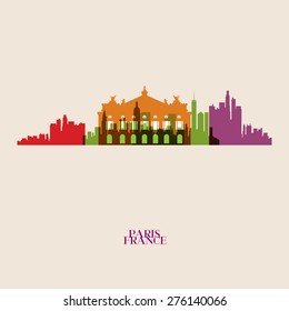 Vector silhouettes of the city