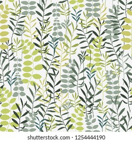 Vector silhouettes collection. Set of field flowers, herbs. Element of seamless pattern. Paper design. Print element.