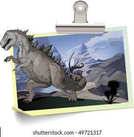 Vector silhouettes, dinosaurus 5, vector illustration