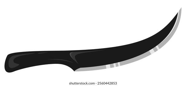 Vector silhouettes of flat-designed Arabian, pirate, and executioner swords isolated on a white background.