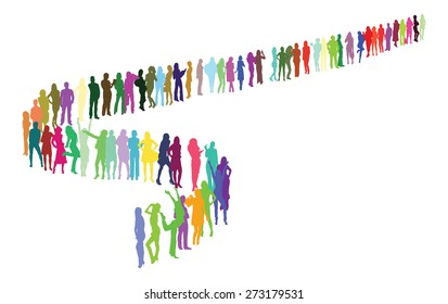 Vector silhouettes forming a specific shape