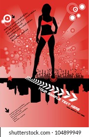 Vector silhouettes girl