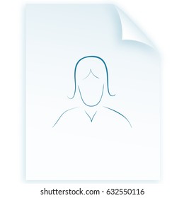 Vector silhouettes of girl