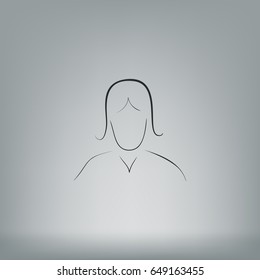 Vector silhouettes of girl