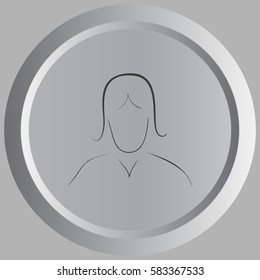 Vector silhouettes of girls
