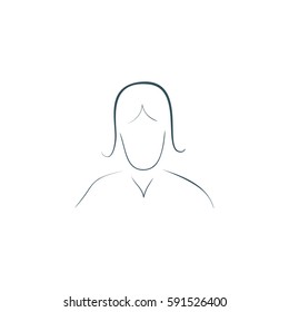 Vector silhouettes of girls