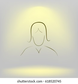 Vector silhouettes of girls