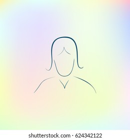 Vector silhouettes of girls