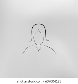 Vector silhouettes of girls