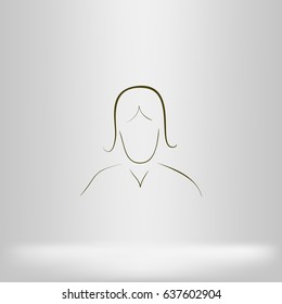 Vector silhouettes of girls