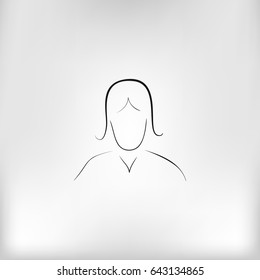 Vector silhouettes of girls