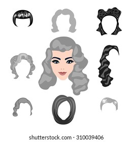 Vector silhouettes of girls art