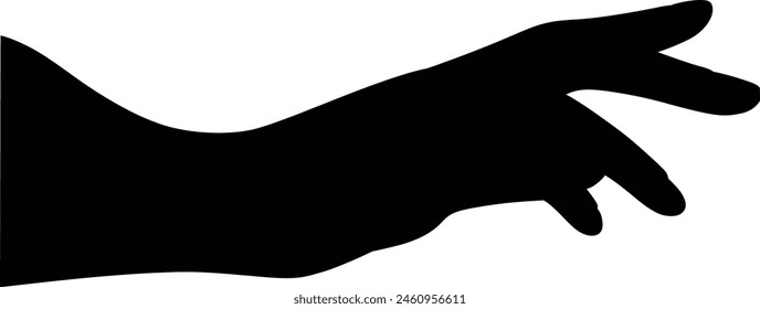 Vector silhouettes of hand. hand icon, icon, vector.
