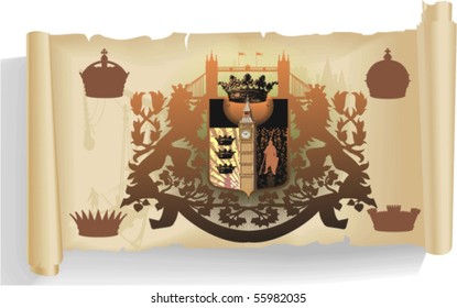 Vector silhouettes, heraldic 63, vector silhouettes