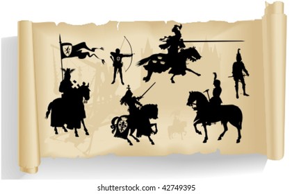 Vektorsilhouetten, Ritter 1, Vektorgrafik