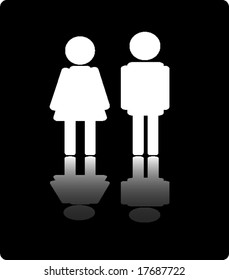 vector silhouettes of man and woman