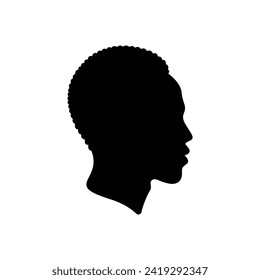 Vector silhouettes of men black color isolated on white background. African people silhouette. Black Month History. Black Lives Matter.