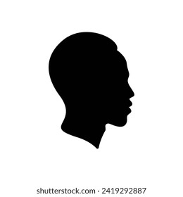 Vector silhouettes of men black color isolated on white background. African people silhouette. Black Month History. Black Lives Matter.