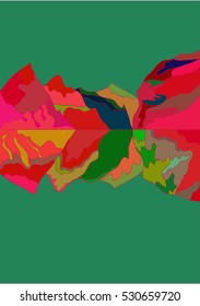 vector silhouettes of mountain peaks