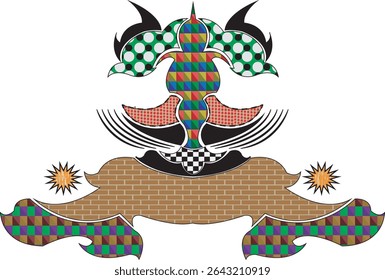 Vector Silhouettes Pattern colorful of Abstract Vintage Flowers or Motif Isolated on White Background. Vector Illustration Stock Vector patteren colorful - Illustration of floral,simbol, 