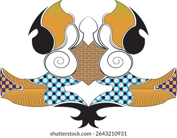 Vector Silhouettes Pattern colorful of Abstract Vintage Flowers or Motif Isolated on White Background. Vector Illustration Stock Vector patteren colorful - Illustration of floral,simbol, 