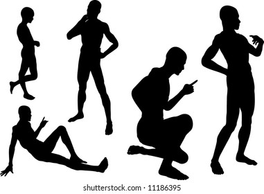 Vector silhouettes of people