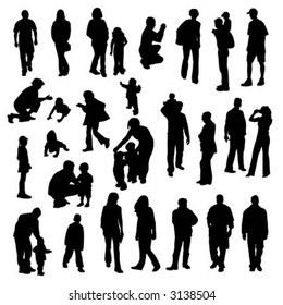 vector silhouettes of people