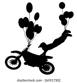 Vector silhouettes of people on black background.