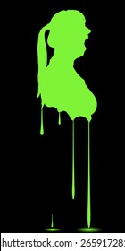 Vector silhouettes of people on a white background.
